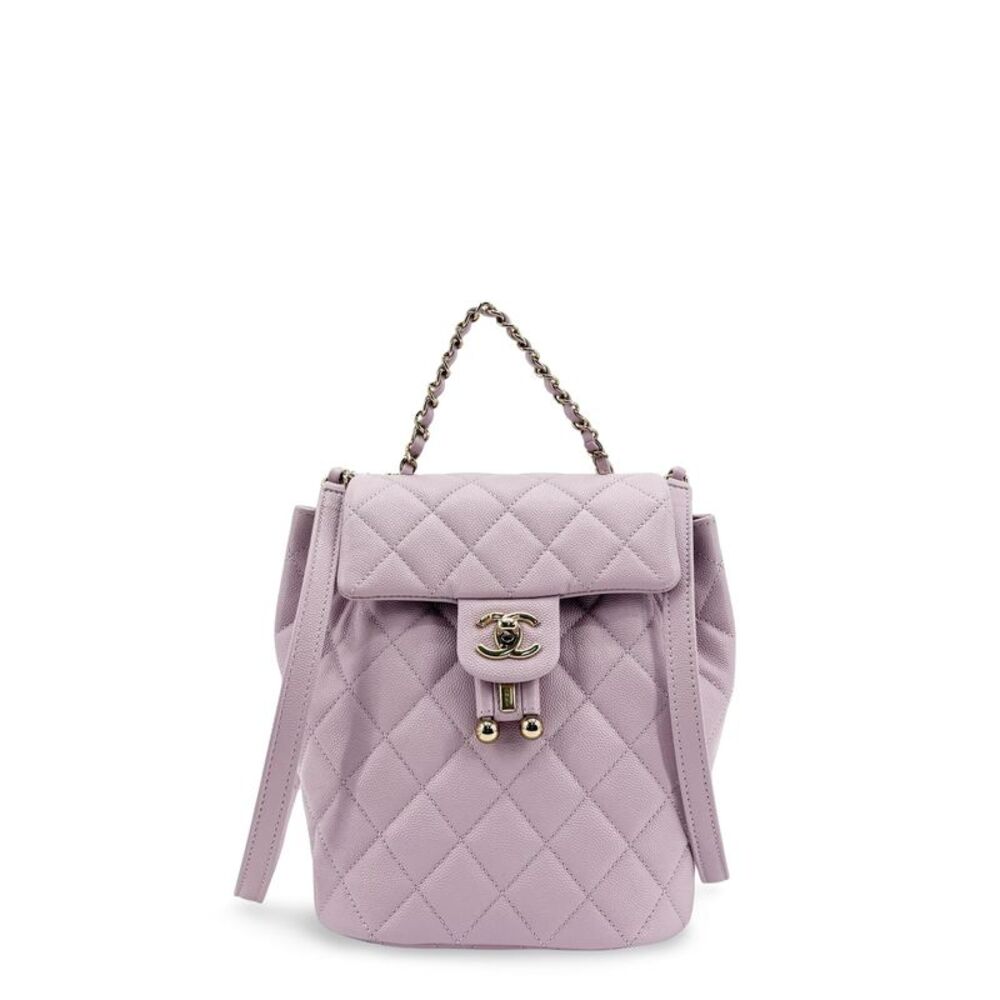 Chanel Dumas Backpack Small Caviar Lilac Gold Hardware